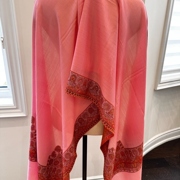 Beautiful Pink Kashmiri Pashmina Stole Scarf Wrap Shawl - Picture 4 of 10
